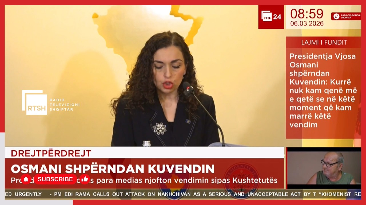 Osmani shpërndan Kuvendin e Kosovës, shpall zgjedhjet e reja