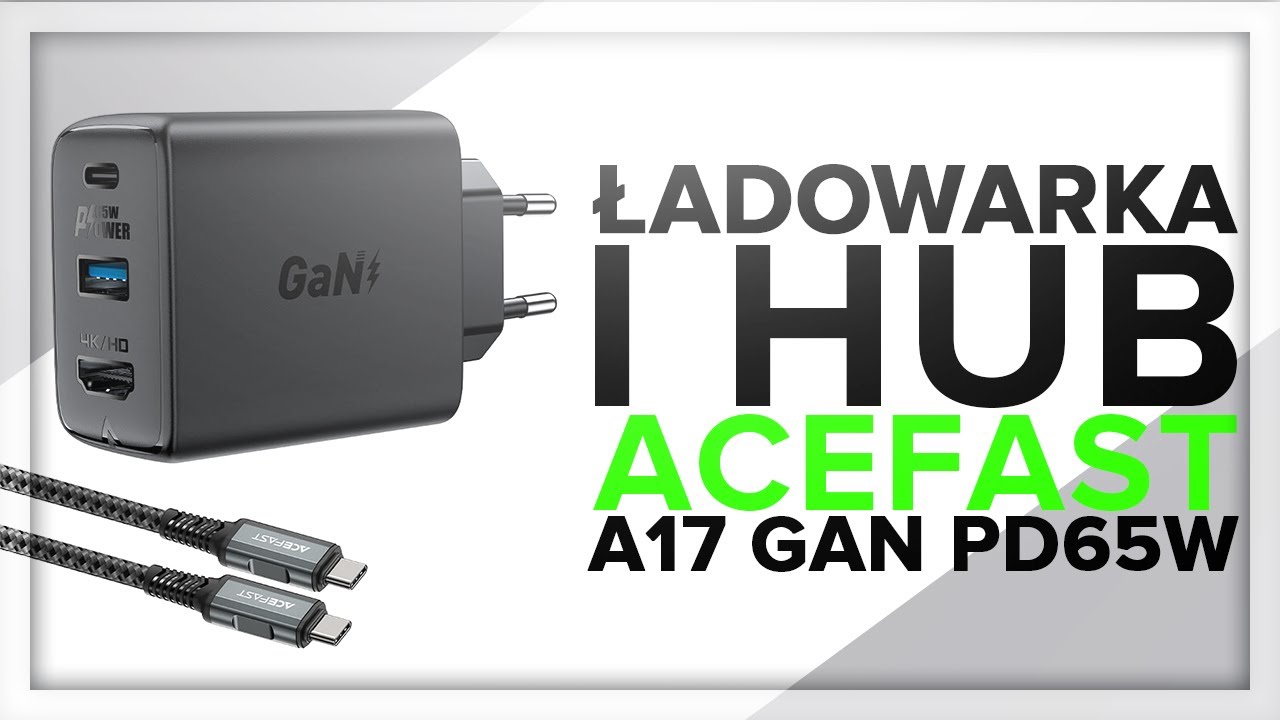 Ładowarka i HUB w 1 - A17 GaN PD65W - ŁADOWARKA DO SAMSUNGA, NINTENDO SWITCHA - acefast.com
