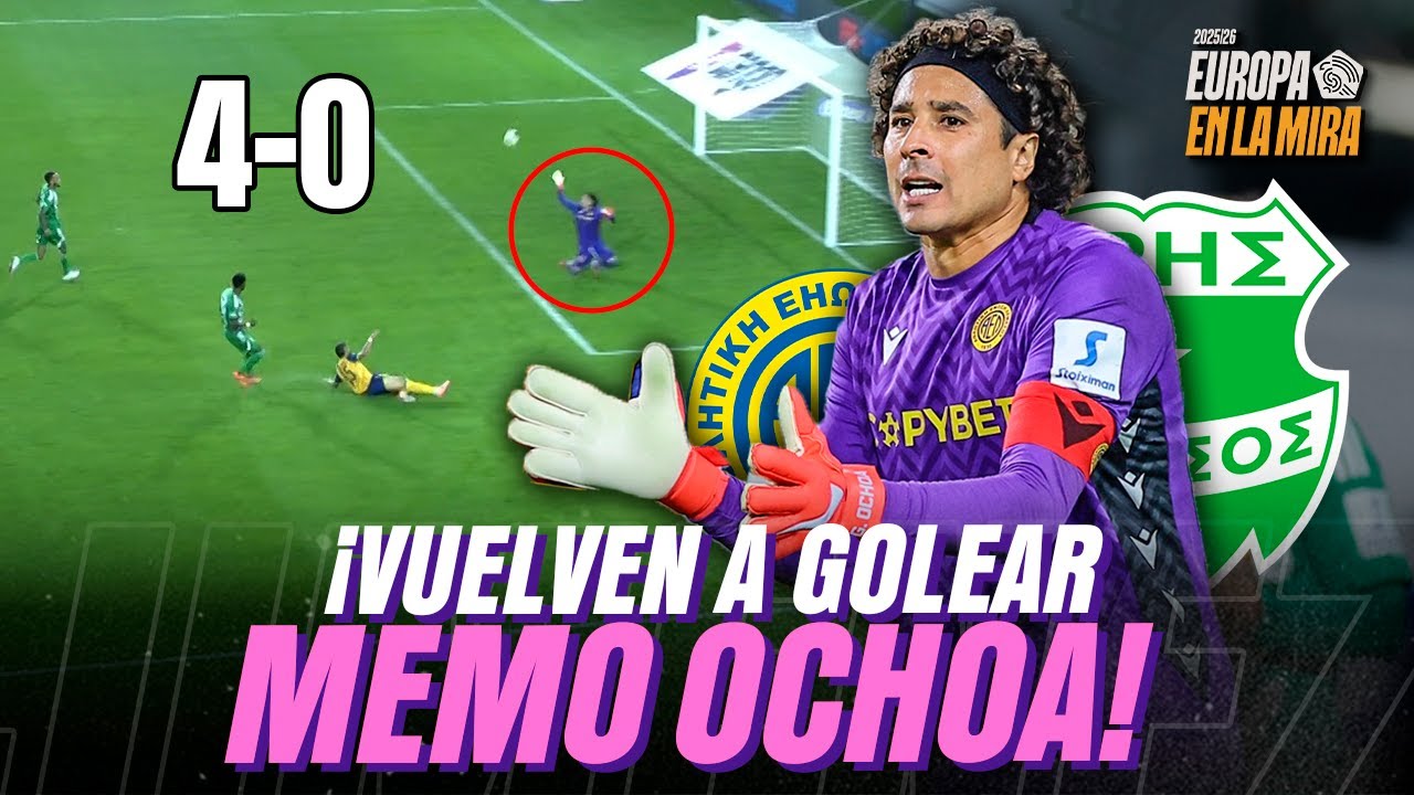 &iexcl;PENOSO! 😩 MEMO OCHOA SE COME OTRA GOLEADA EN LA LIGA DE CHIPRE 🚨