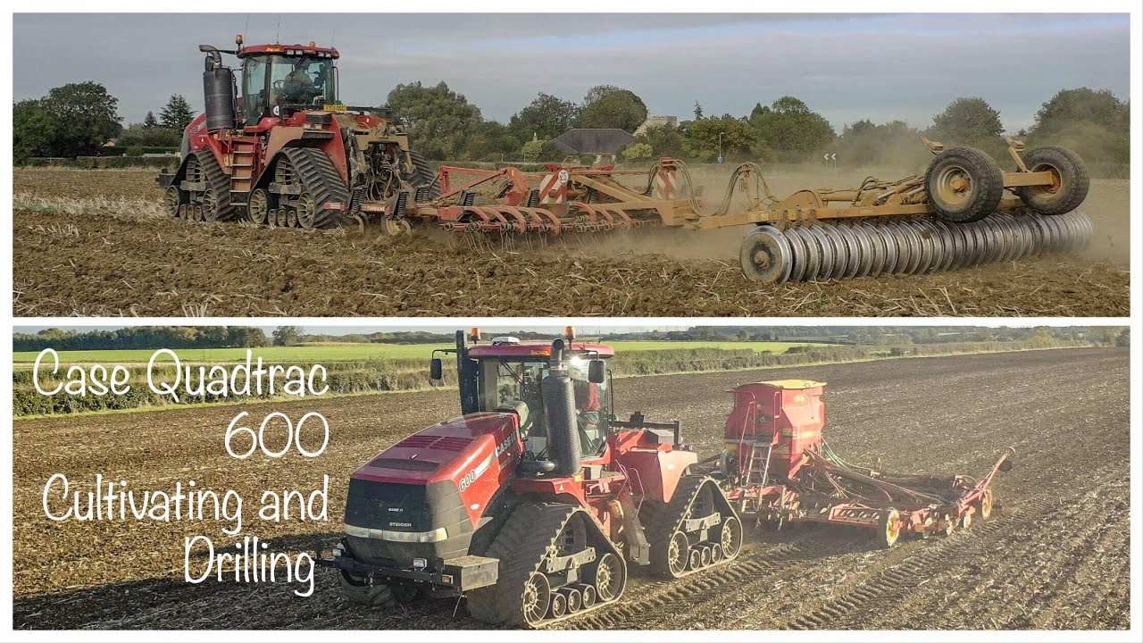 Harvest 2019 Part 3 (Case Quadtrac 600 Cultivating and Drilling)