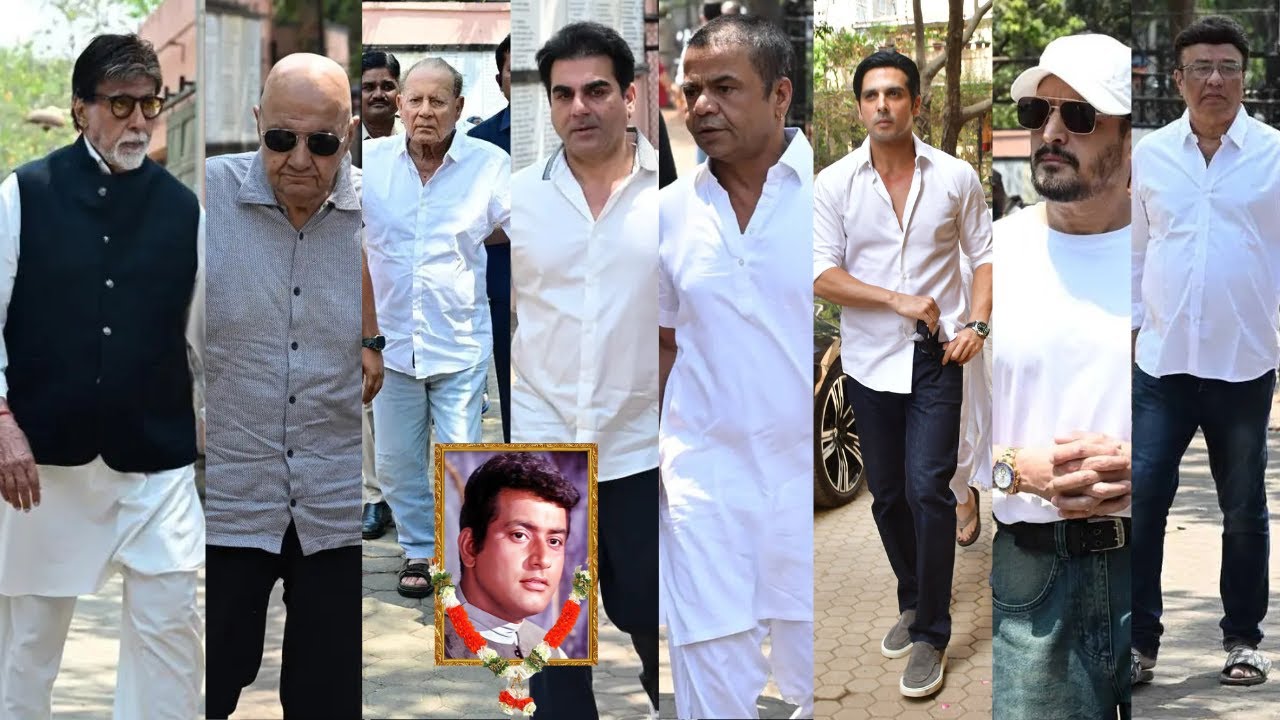 Manoj Kumar Funeral: Amitabh Bachchan, Salim Khan, Rajpal Yadav, Arbaz Khan, Prem Chopra, Zayed Khan
