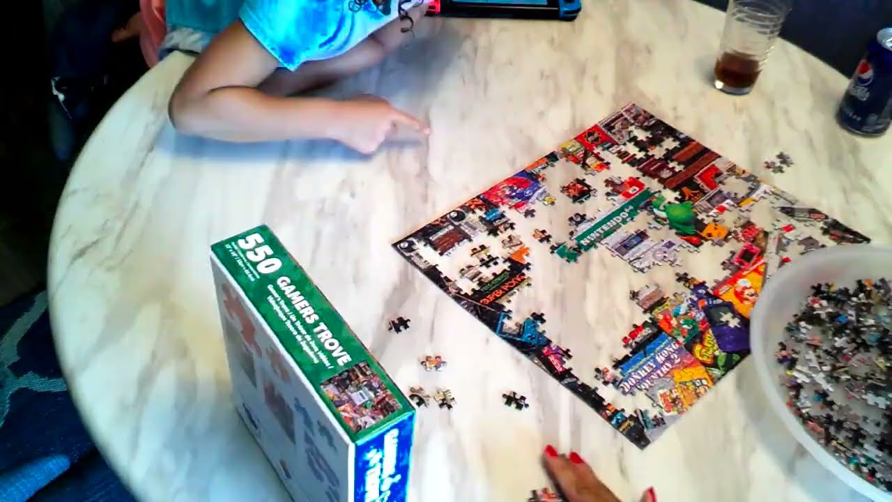 550 Piece 'Gamers Trove' puzzle. Time lapse