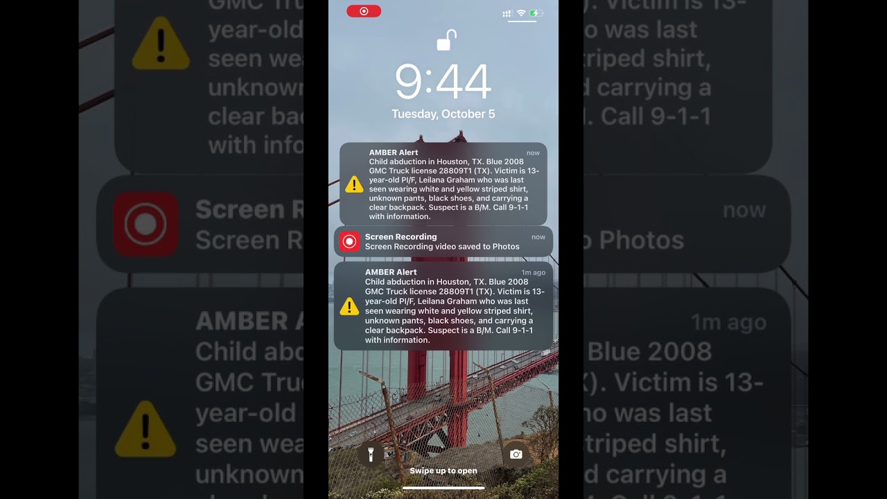 Texas amber alert 🚨 on phone 📱