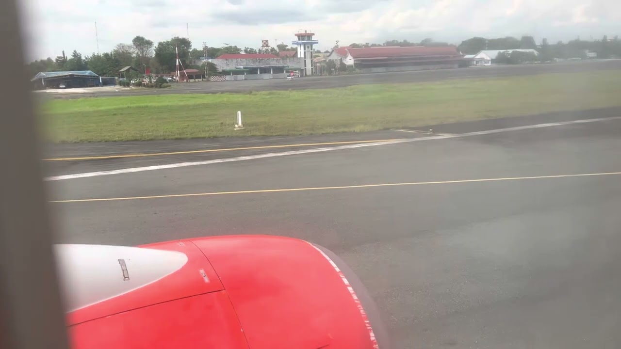 Take off from Syamsudin Noor International Airport, Banjarmasin - South Kalimantan