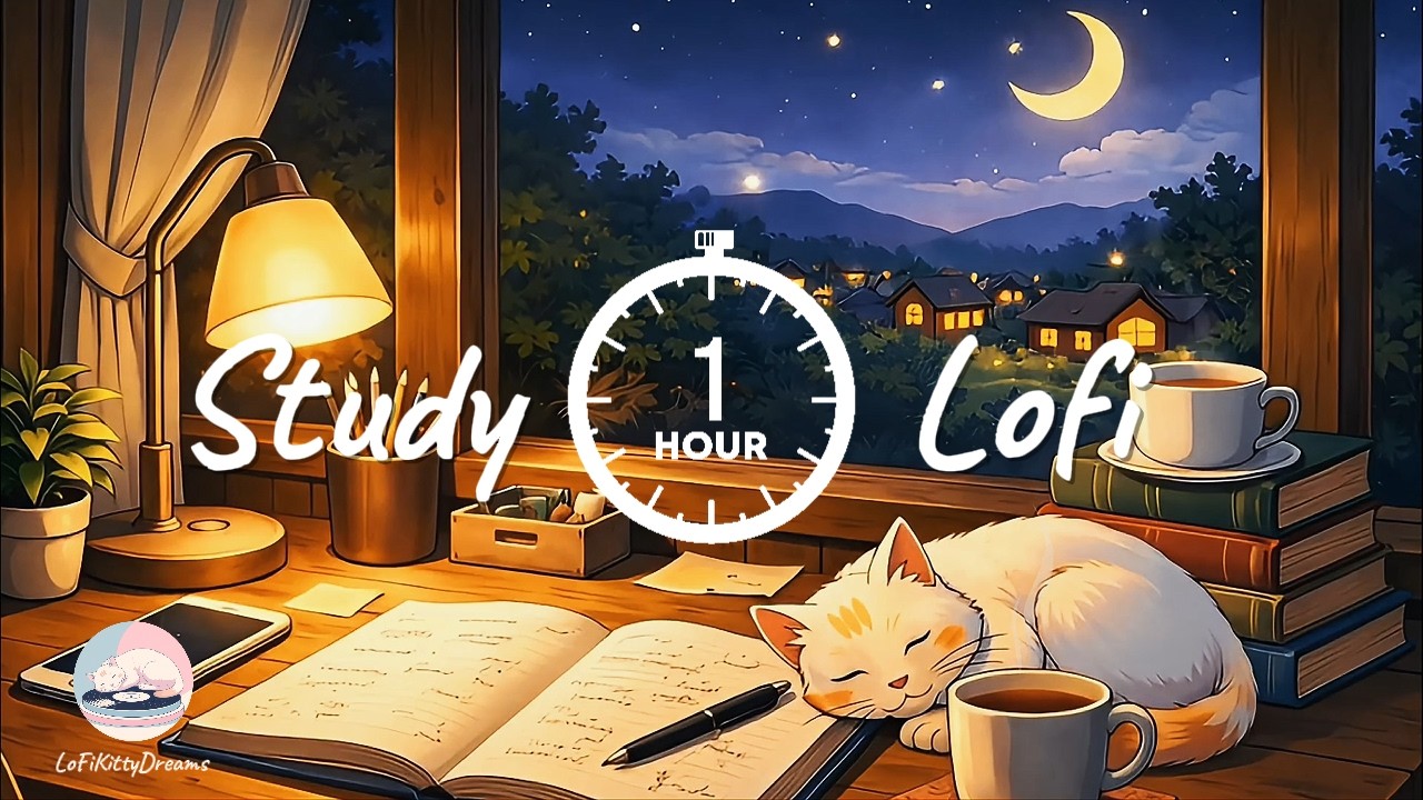 Study Lofi – 1 Hour Late Night Study With Me for Deep Focus 🌙📚
