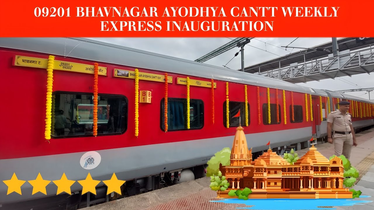 09201 Bhavnagar T - Ayodhya Cantt Weekly Express | INAUGURAL RUN Full Journey Vlog | First Day Ride