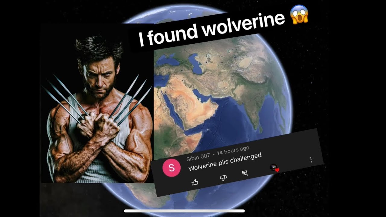 #420 so amazing 😱, wolverine in Google earth & Google maps #shorts #wolverine #hugejackman