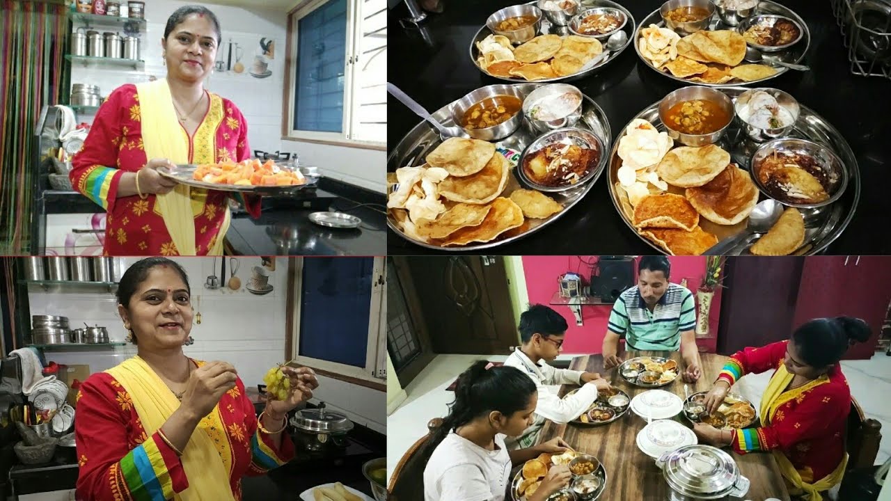 Holi Thali. INDIAN MOM EVENING To DINNER ROUTINE, Punjabi Chole, Malpua मालपुआ, Puri छोले, दही भल्ला
