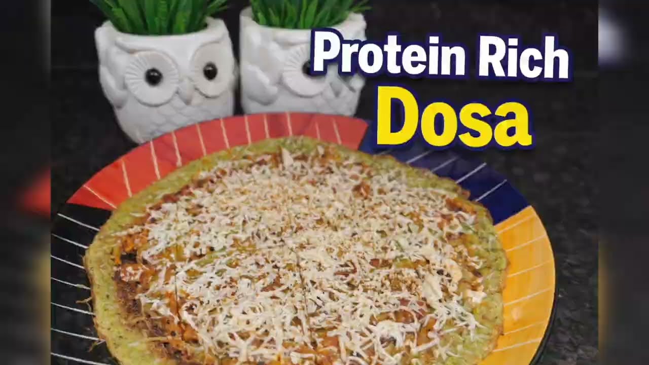 Healthy Chilli Garlic Chilka Moong Dal Dosa | No Rice High Protein Breakfast