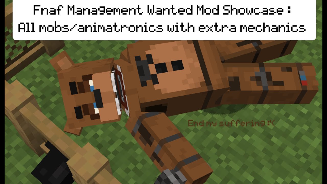 Fnaf Management Wanted Mod Showcase : Mechanics Mobs (some of them)