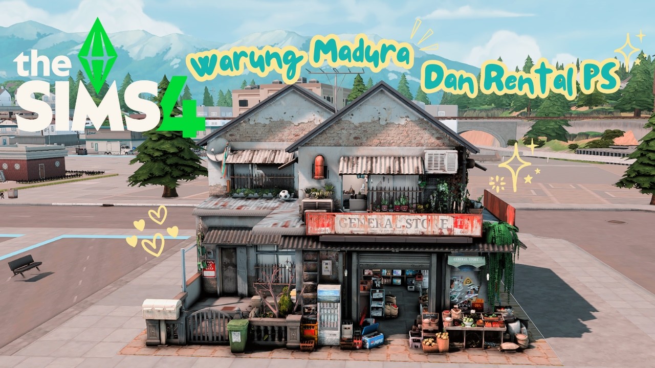 Membangun Warung Madura dan Rental PS di The Sims 4 | Speedbuild Indonesia 