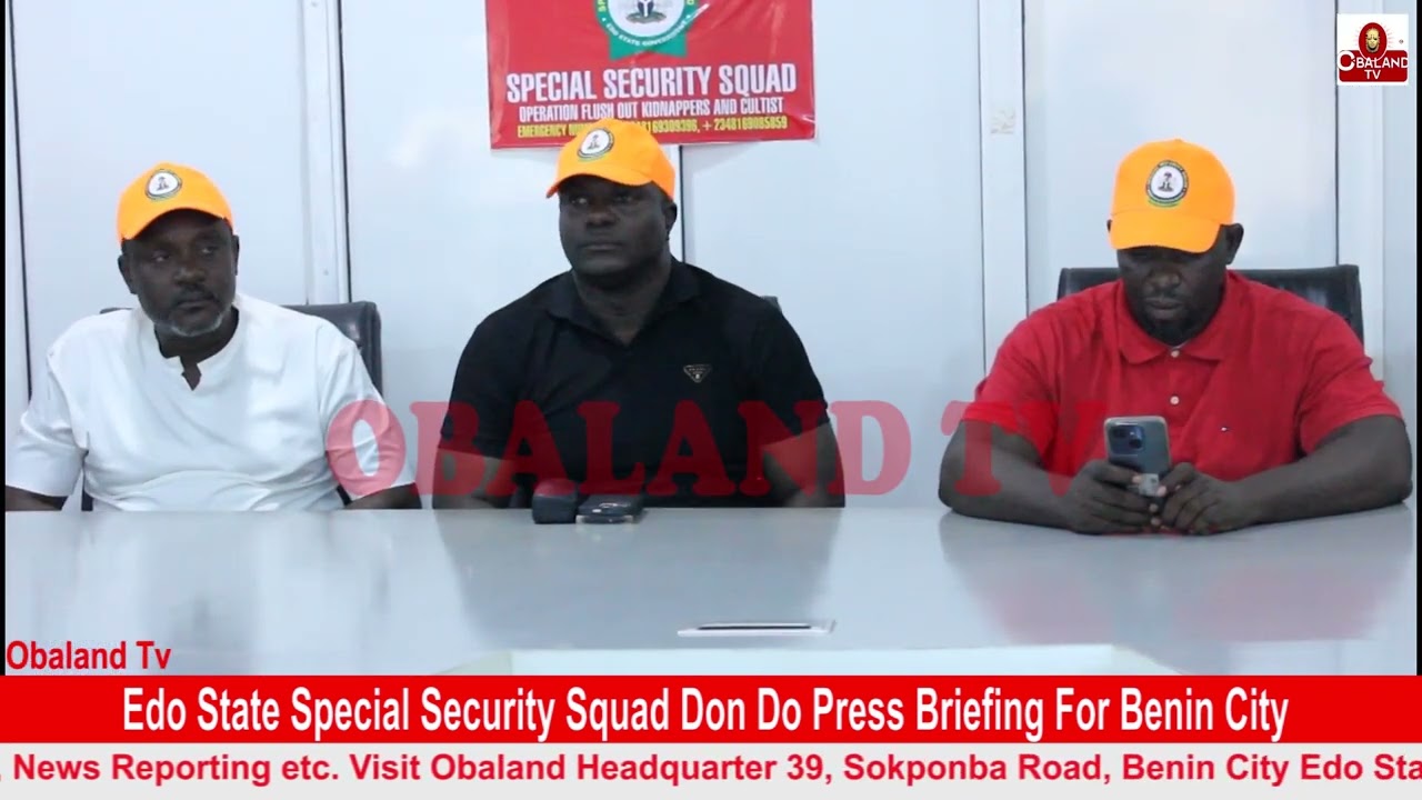 Edo State Security Squad Don Do Press Briefing for Benin City