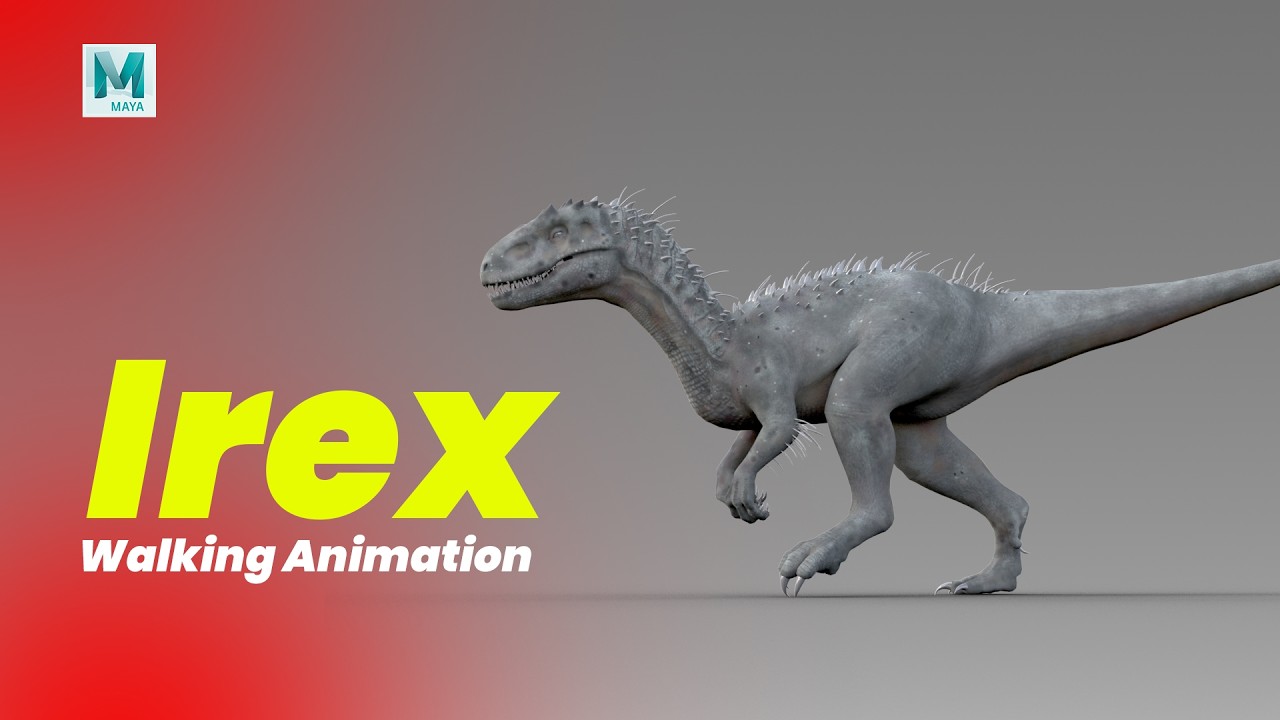I Animated a Irex Walk Cycle in Maya (My First Attempt!) 🦖