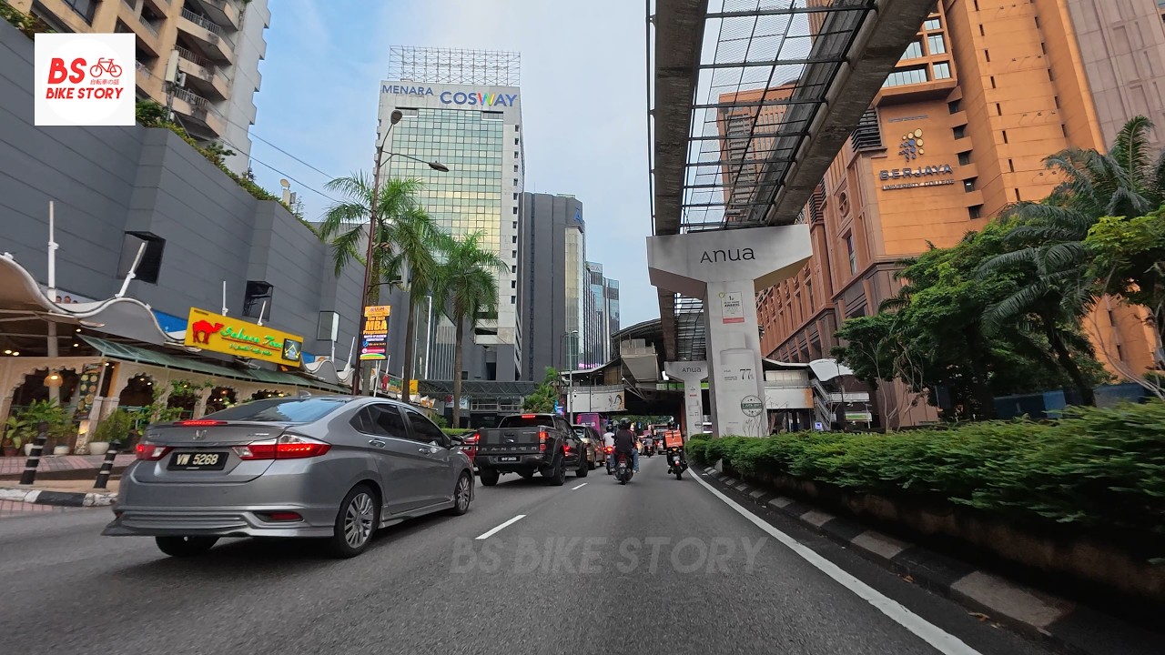 4K Car Drive Lalaport to Berjaya Times Square parking Lot