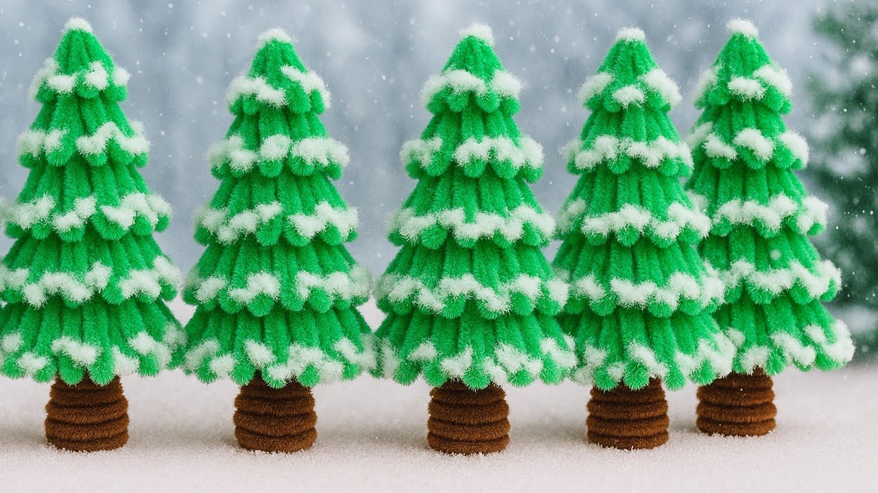 DIY Chenille Christmas Tree | Easy Handmade Christmas Decoration Idea