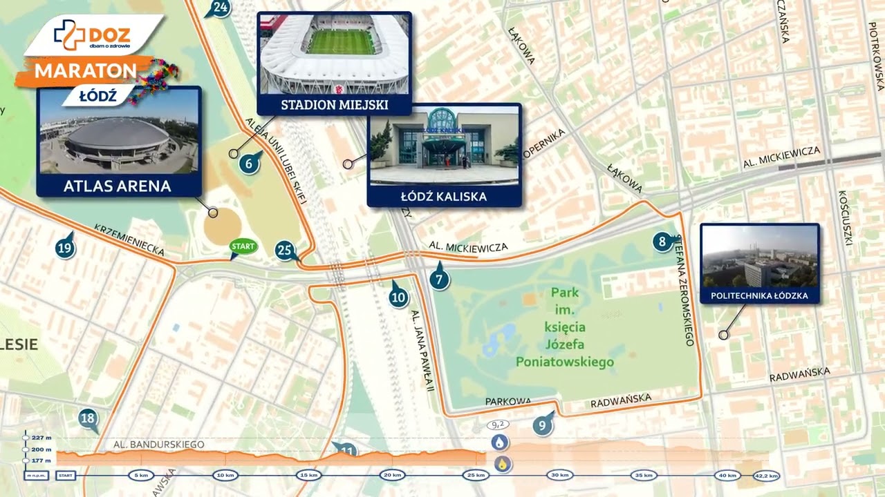 Łódź maraton 2024 - prezentacja trasy