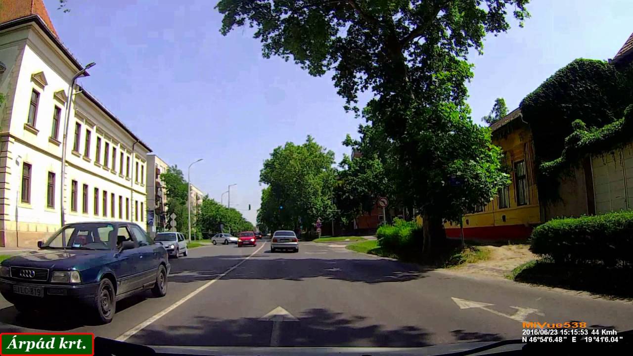 Driving in Kecskem&eacute;t: Auchan - Rept&eacute;ri &uacute;t (June 23, 2016)