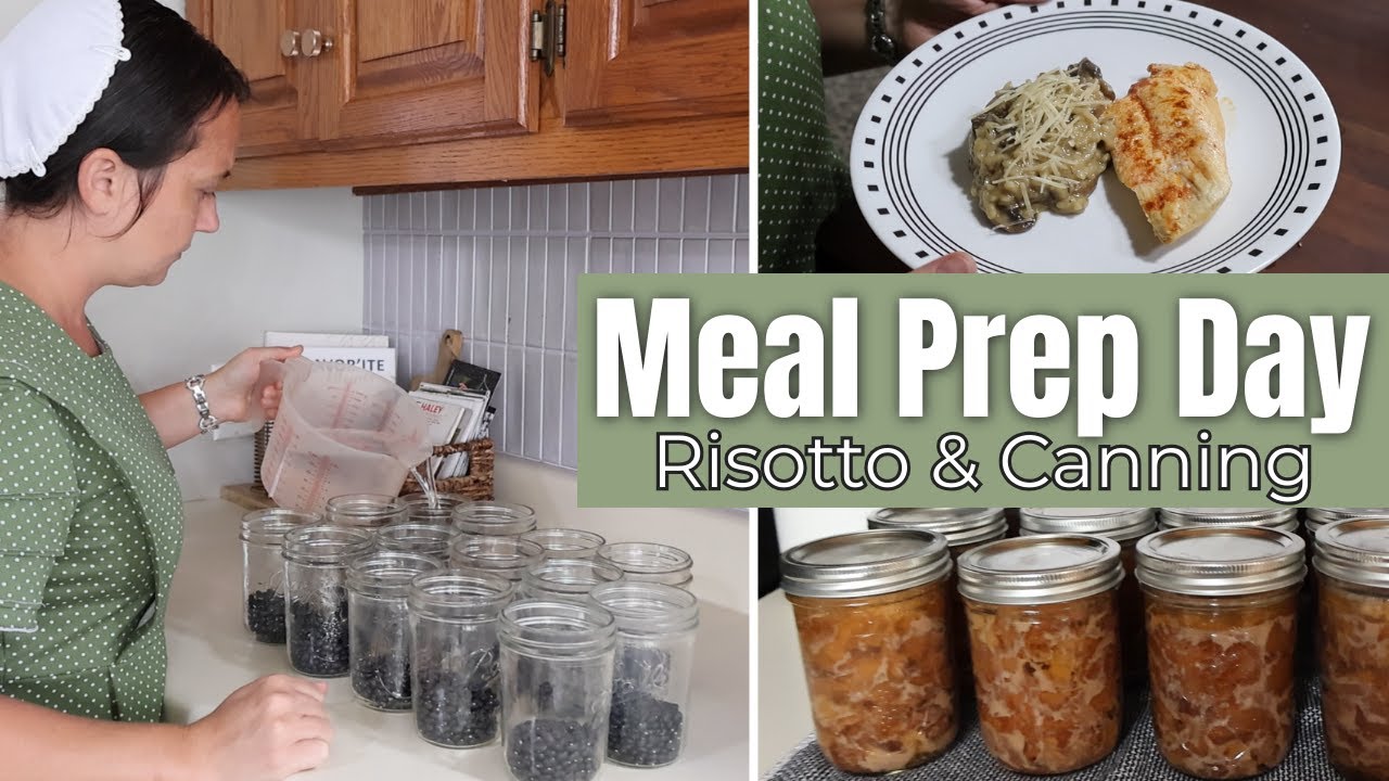 Instant Pot Risotto + Canning Beef & Beans | Easy Meal Prep for Busy Moms