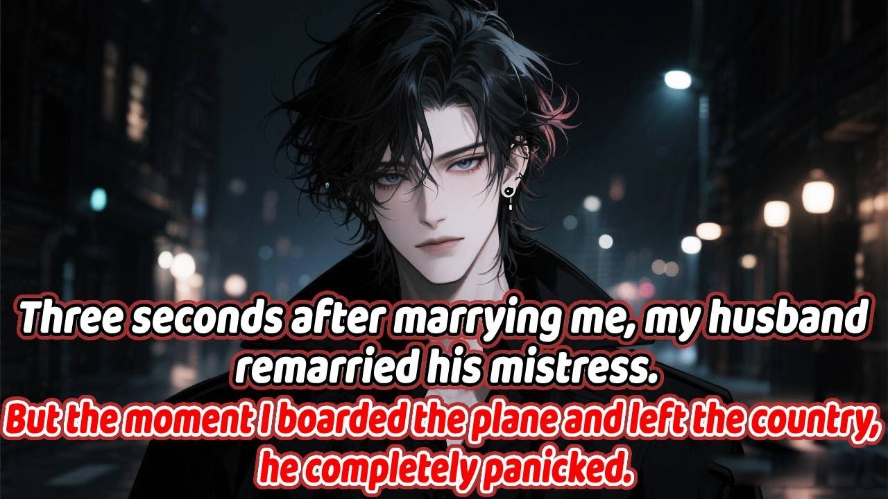 Three seconds after our wedding, he married his mistress.When I flew abroad, he broke down.