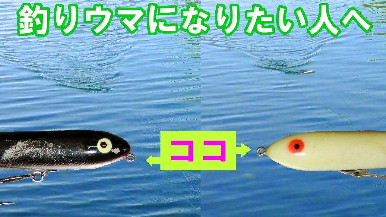 【バス釣り】ヘドンのザラ ヒートンでアクション変わるよ Heddon original ZARA spook