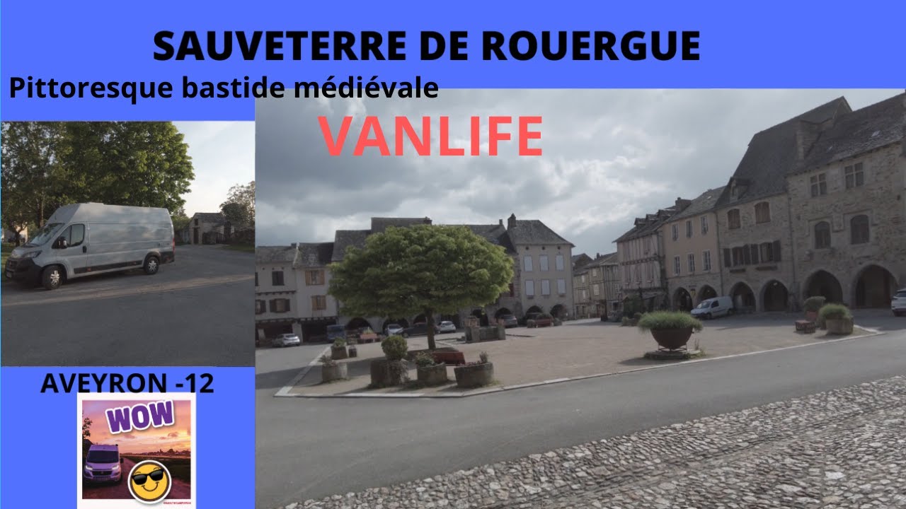 #vanlife à #Sauveterre de Rouergue, en Aveyron, une bastide médiévale