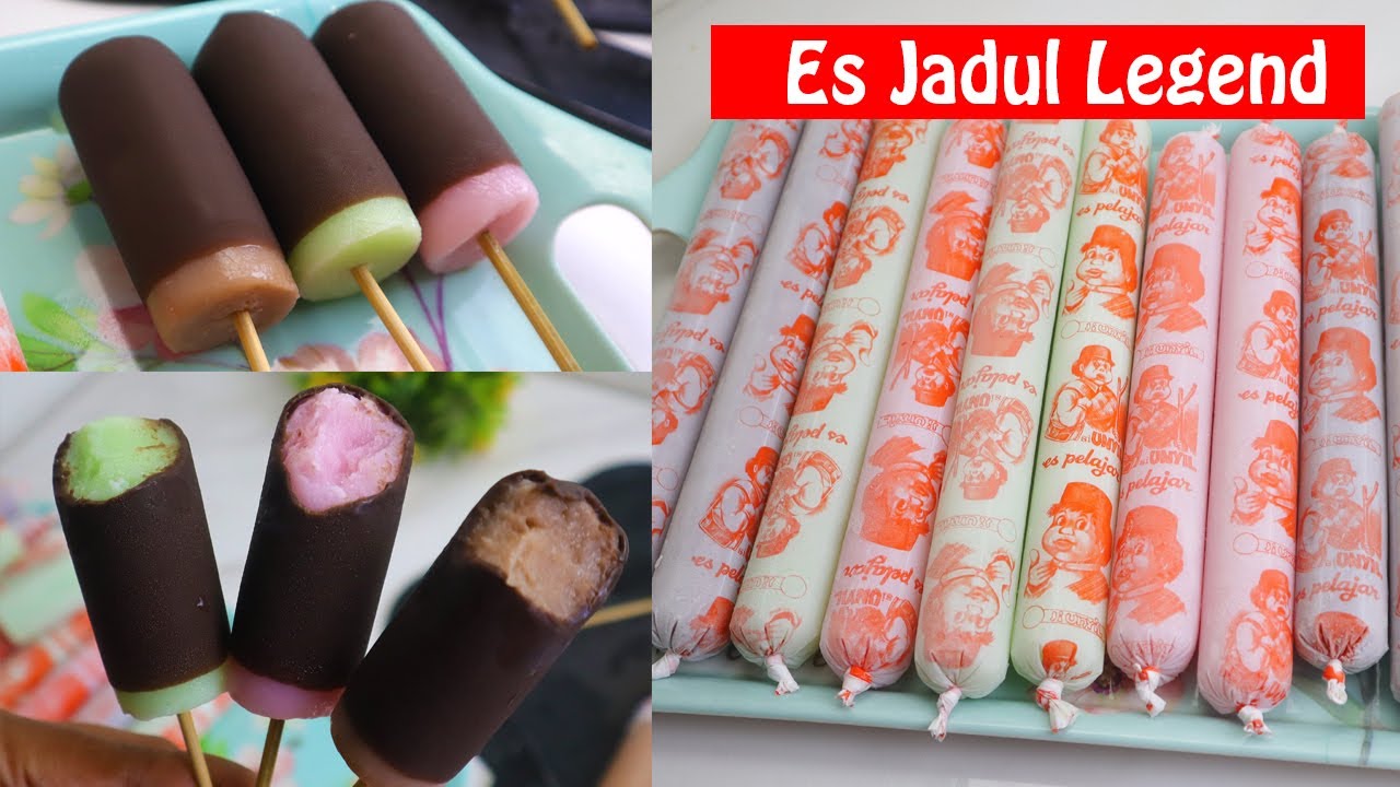 KANGEN JAJANAN SD JAMAN DULU ?? RESEP MUDAH BUAT ES JADUL / ES POTONG COKLAT CELUP - RASANYA ENAK