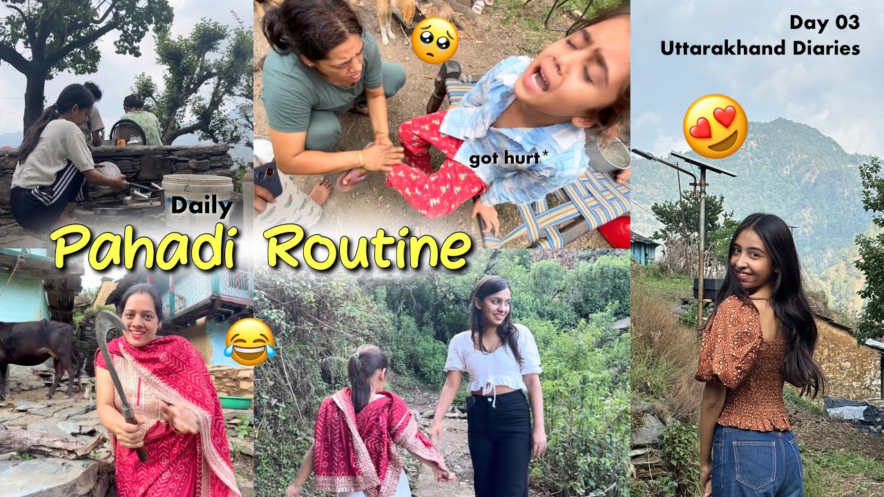 A Typical Pahadi Morning Routine (just a glimpse) 🏔️🥰 | Day 3 in My Hometown 😍 | Pahadi Lifestyle 🌿