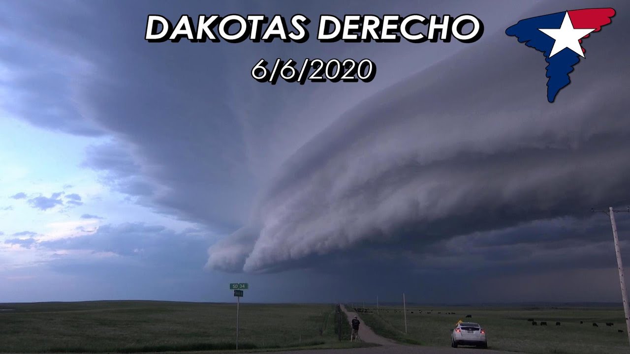 South Dakota DERECHO: Epic Shelf Cloud / Brief Tornado (2020 - Jason Cooley)