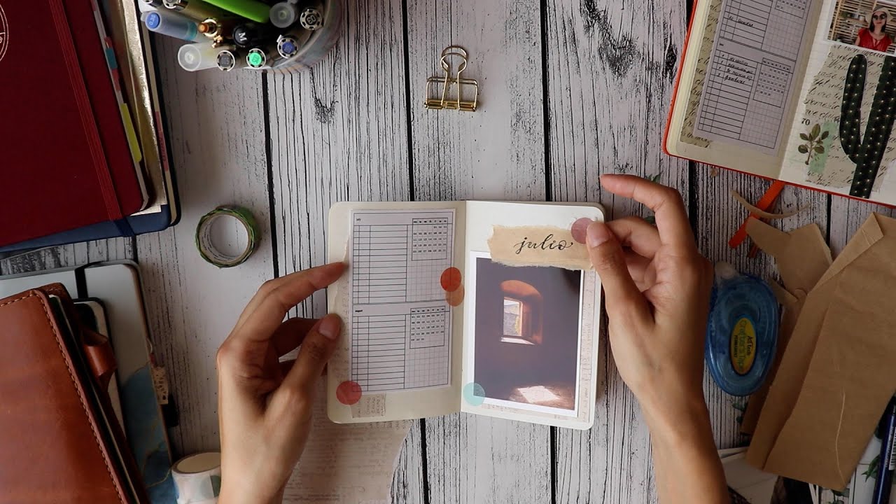 July Bullet Journal Setup in a Pocket Moleskine