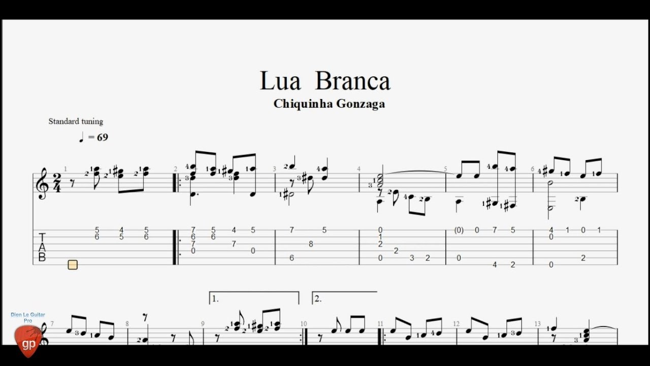 Lua Branca - Chiquinha Gonzaga - Guitar Pro Tab