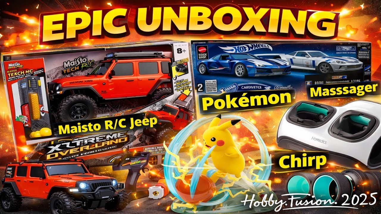 UNVEIL: Maisto Tech R/C Jeep | Hotwheels Cadillac GTP & Corvette | Pokemon | HoMedics Massager|Chirp