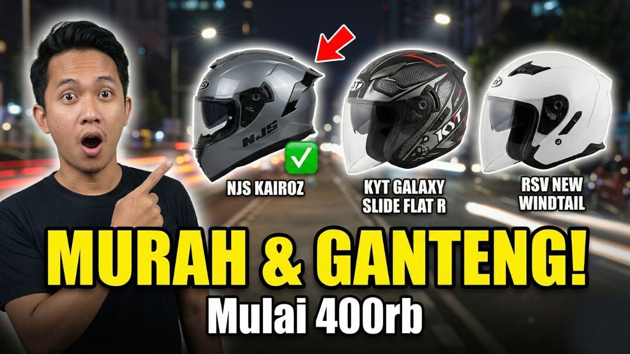 5 Rekomendasi Helm Half Face Terbaik! Murah, Aman & Ganteng Buat Harian