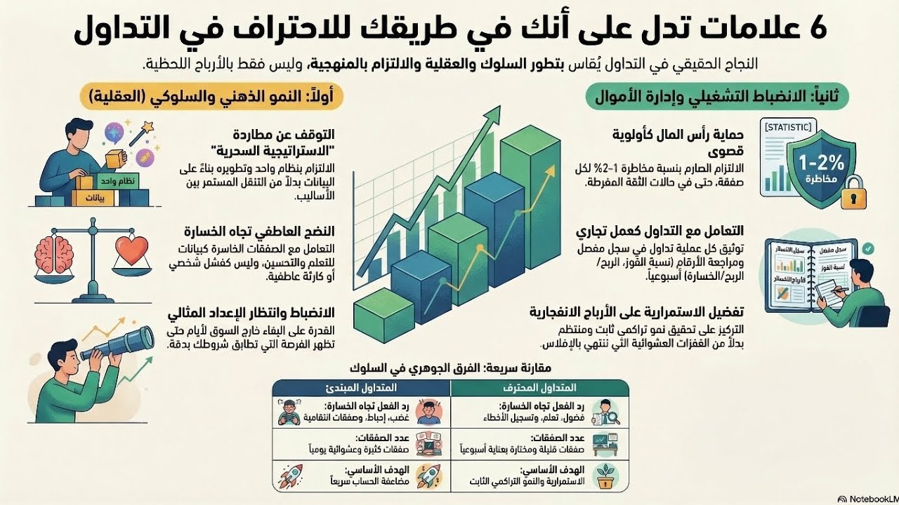 عشر علامات تدل على أنك تسير على الطريق الصحيح في التداول: