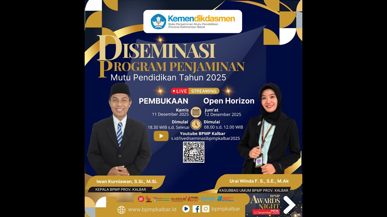 Diseminasi Hari 1 : Pembukaan Diseminasi BPMP Prov Kalbar