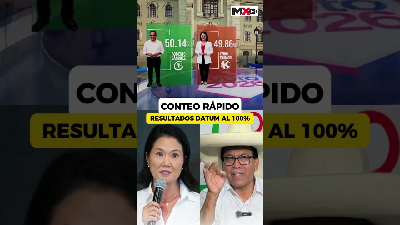 🚨 Conteo R&aacute;pido al 100% de Datum: &iquest;#RobertoS&aacute;nchez ser&aacute; el pr&oacute;ximo presidente del Per&uacute;?
