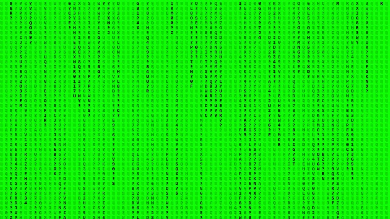 The Matrix code on a green screen. 3 Hours Screensaver for TV