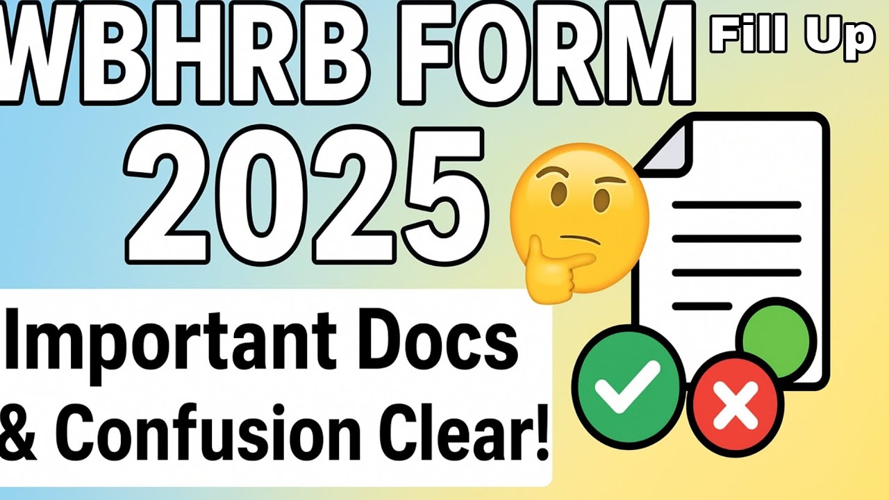 WBHRB 2025 Form Fill-Up Guide | Required Docs 📄 & Confusion Clear✅#wbhrb #conversion #sheet 
