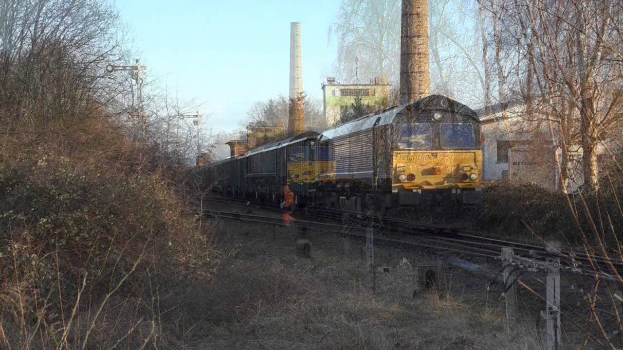 Class 66 unterwegs auf der Kaiserbahn Hagenow-Wittenburg(Meckl)-24.02.16