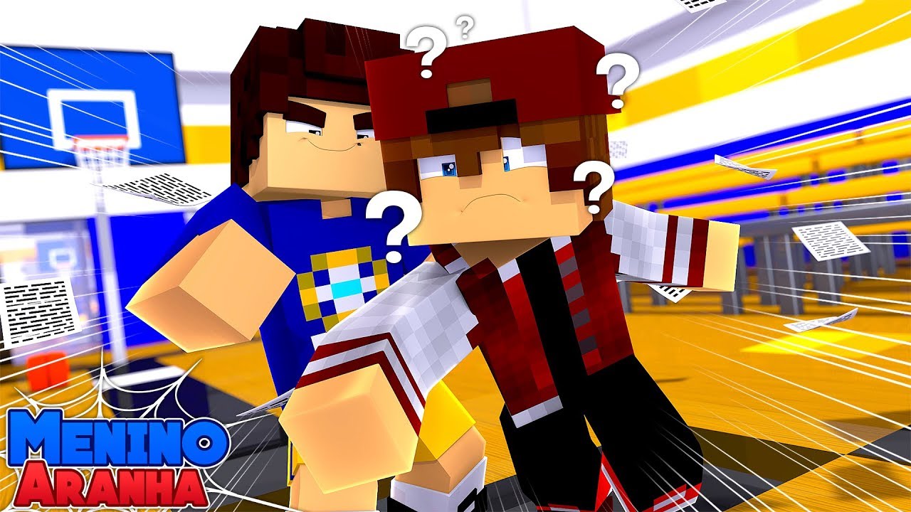 Minecraft: MENINO ARANHA - BRIGUEI COM O VALENTÃO DA ESCOLA!!! 