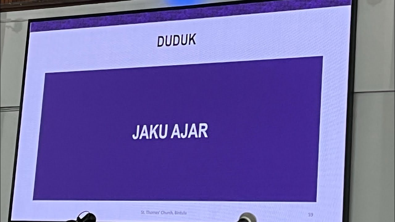 Jaku Ajar/Sermon Ari Gereja St.Thomas,Bintulu 