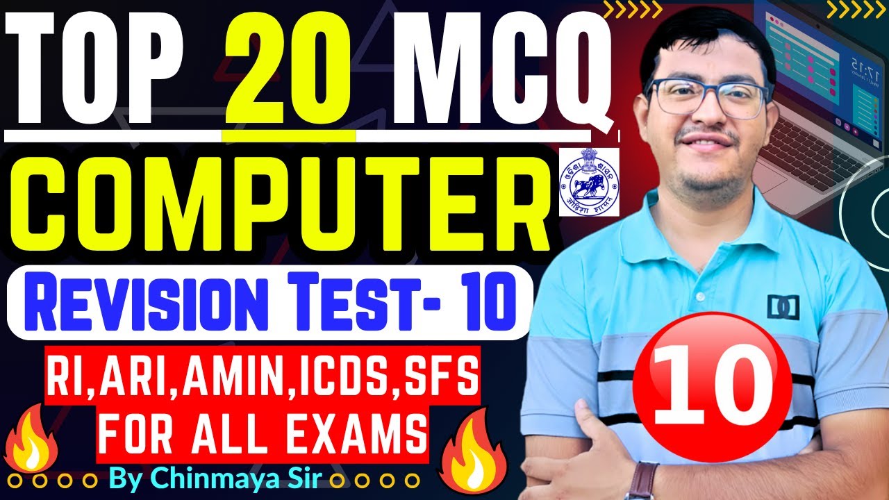 Top Computer Questions/Revision Test 10/ Selected MCQs For Upcoming Exam RI,ARI,AMIN/By Chinmaya Sir