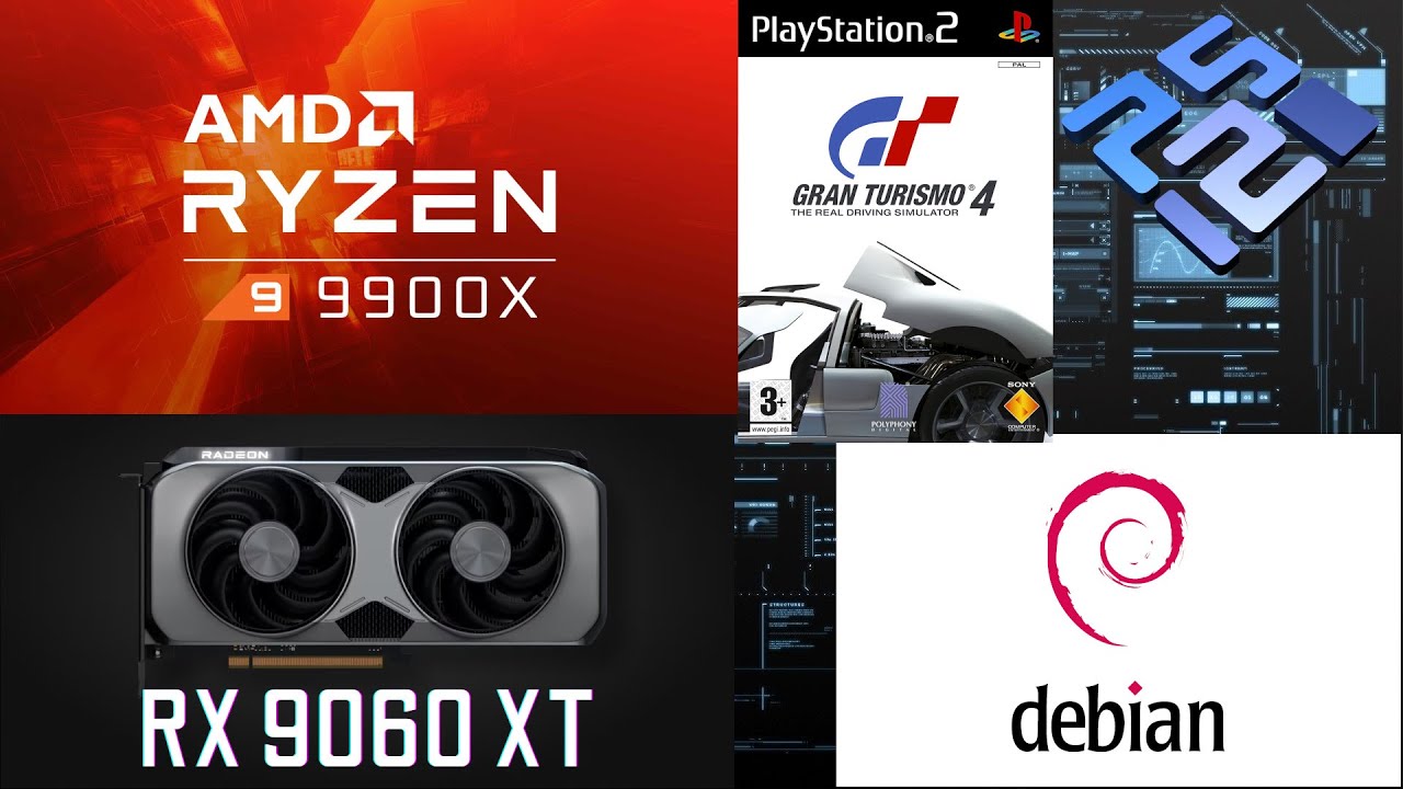 PCSX2 6K and 8K Max Settings on Linux Ryzen 9 9900X Radeon 9060XT 16GB
