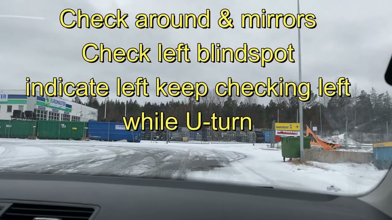 Driving test in SOLLENTUNA with eng. description PART 1