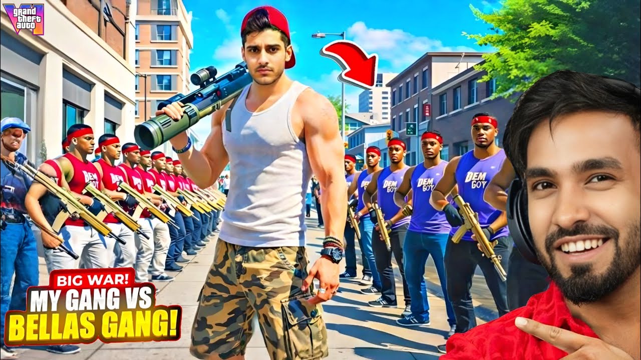 Franklin Techno Gang Vs Ballas Gang Gun Fight Challenge In GTA 5!😱