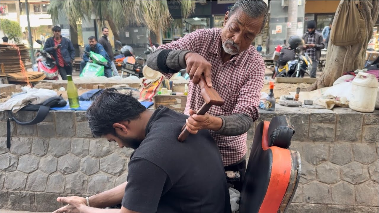 World famous waris barber head massage merge 2 video #relaxing #video #viralvideo #headmassage 