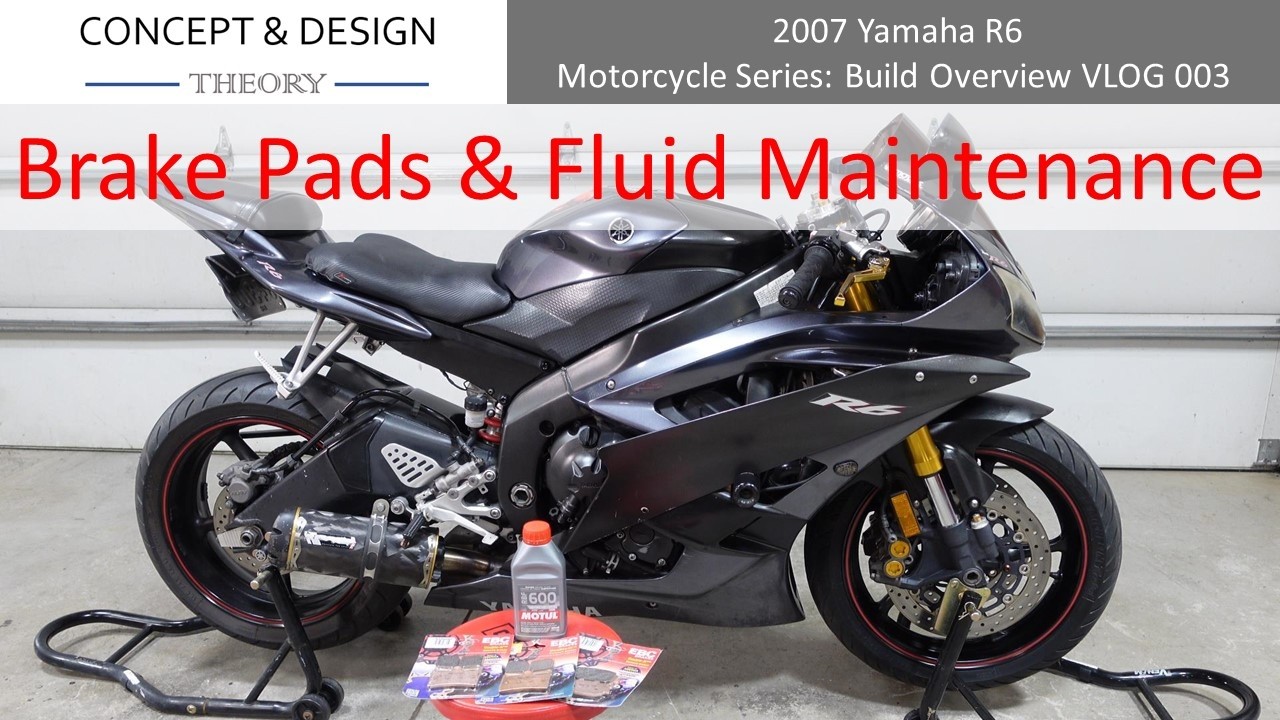 Yamaha R6 Brake Pads and Brake Fluid Service Change DIY