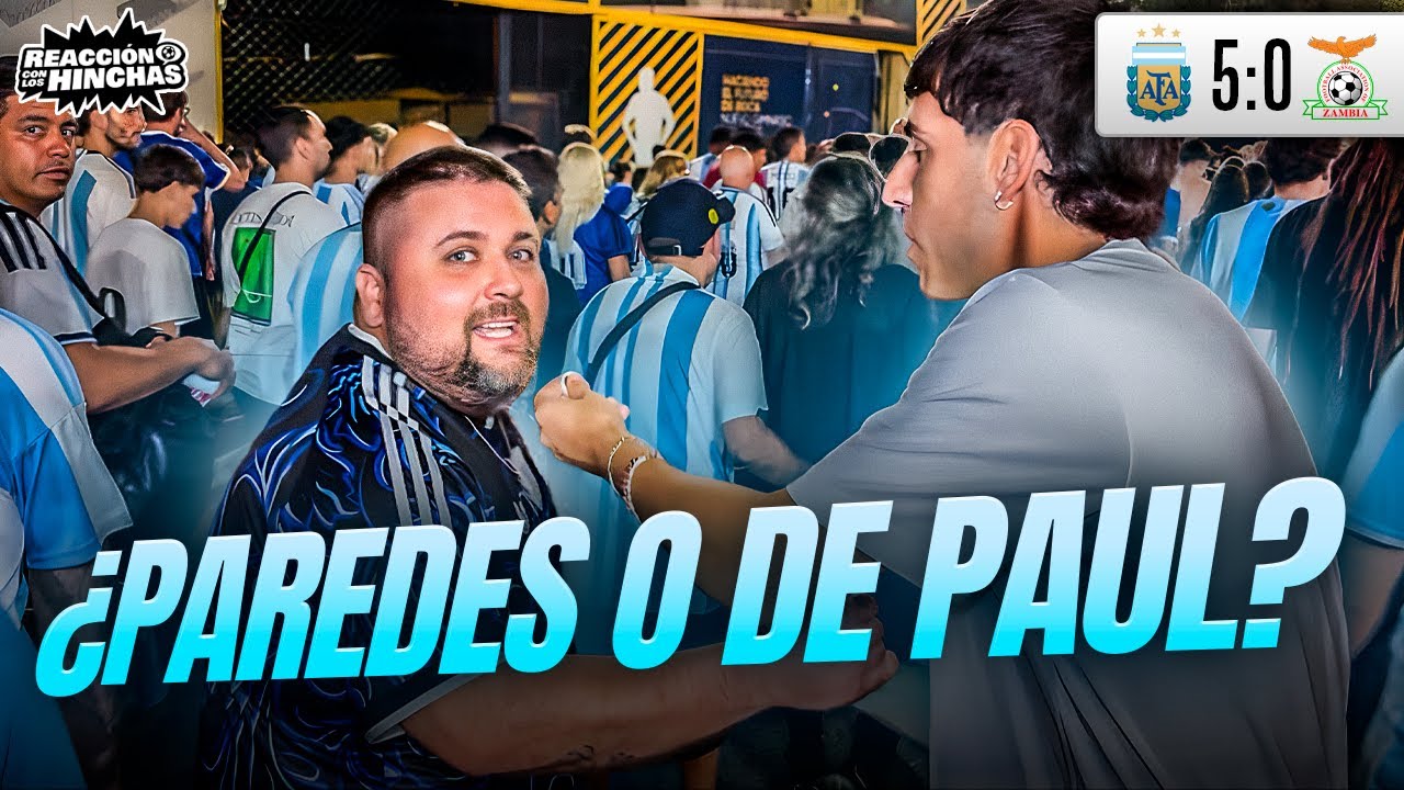 REACCI&Oacute;N CON LOS HINCHAS / ARGENTINA 5-0 ZAMBIA 