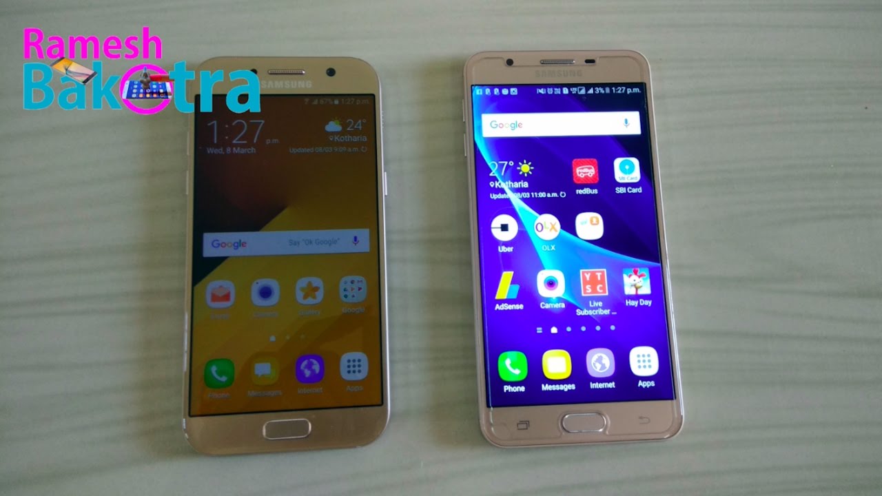 Samsung Galaxy A5 2017 vs Samsung J7 Prime SpeedTest Comparison
