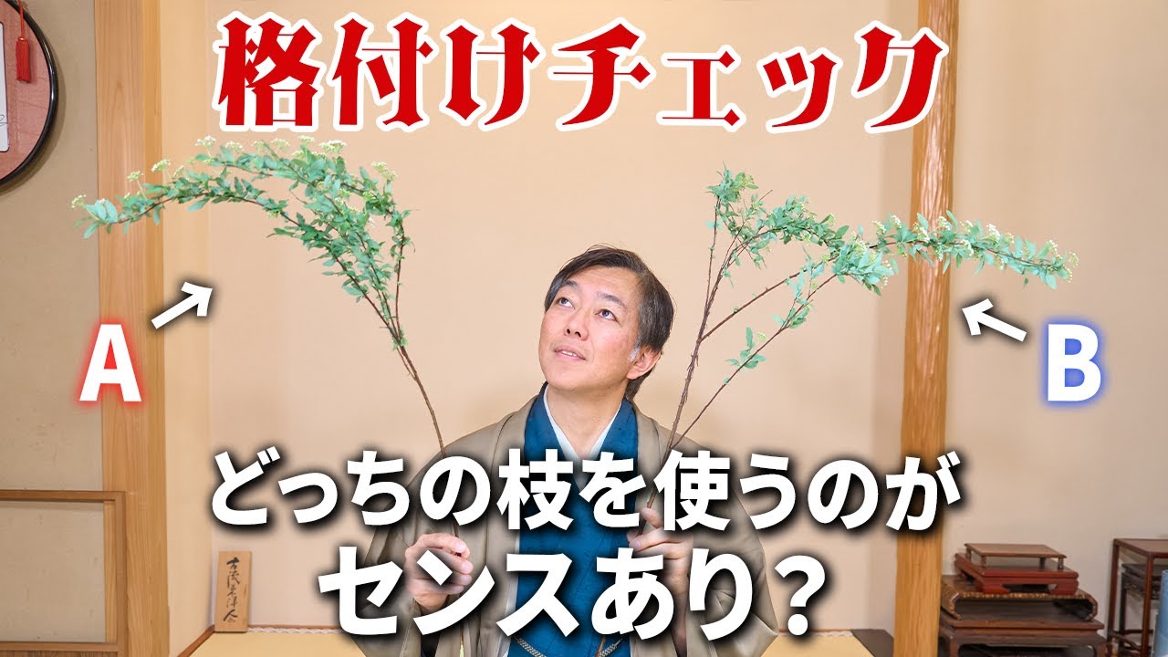 【格付けチェック】プロが生け花に使う枝はどっち？