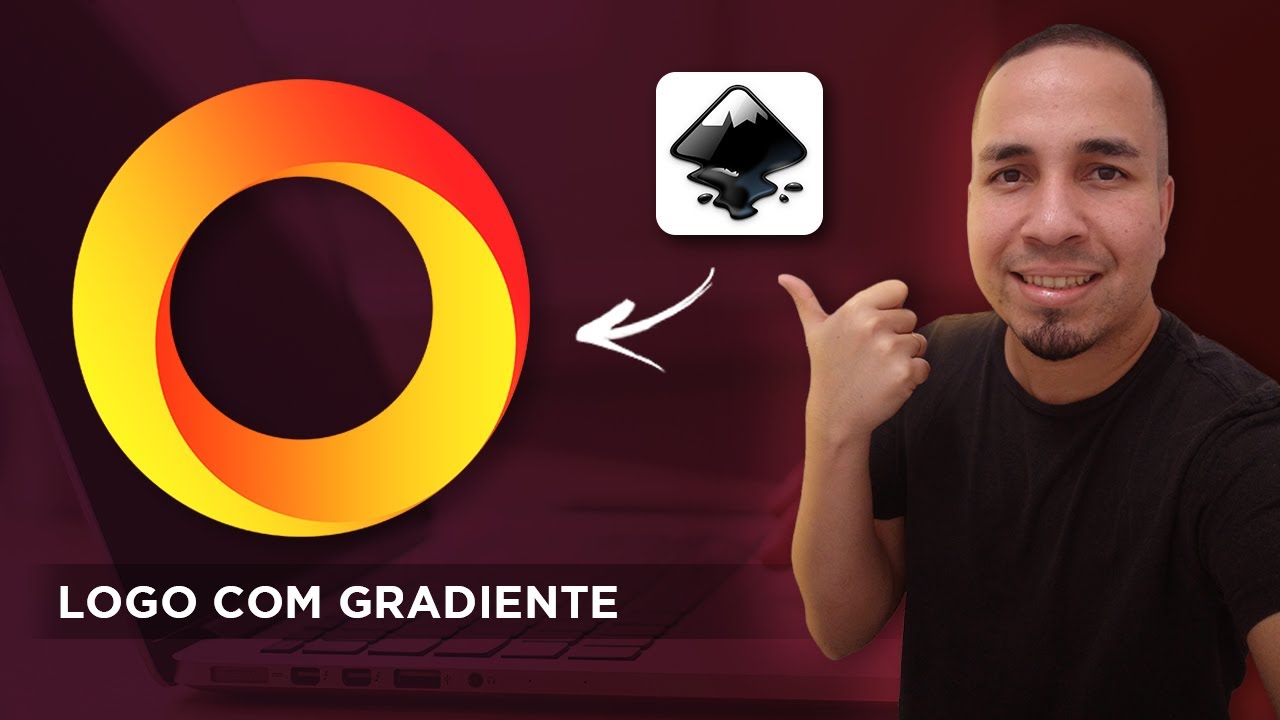 Logo circular com gradiente no INKSCAPE I Como usar degradê nos seus projetos